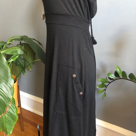 FREE PEOPLE FP BEACH BLACK ANZI MIDI DRESS - Picture 4 of 8